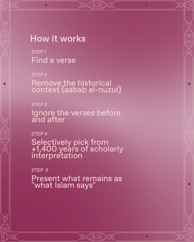 musawah's tweet photo. Reclaiming the text means reading it fully. With its history. With its scholars. With its context. With the people it has nourished for 14 centuries.

Not as a weapon. As a revelation.

#MusawahMovement #FreeOurFamilyLaws #IslamicFeminism https://t.co/TMnOlrQNWj
