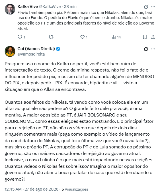 vamosdireita's tweet photo. Quando eu falo que os fãs do Nikolas Ferreira não sabem ao certo o que estão idolatrando, é sobre isso aqui: https://t.co/DqoCcNYCSi