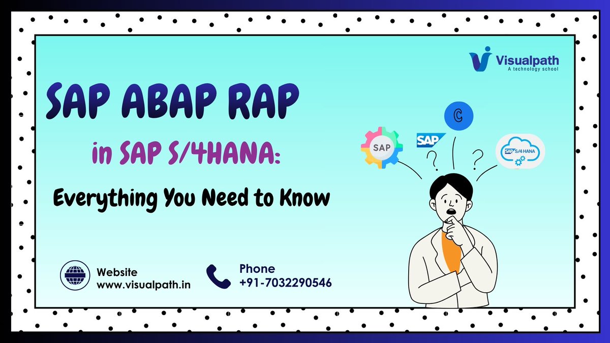 KLvisualpath99's tweet photo. I just published SAP ABAP RAP in SAP S/4HANA: Everything You Need to Know https://t.co/bjToWrYUkl 
@VisualpathPro  #SAPTraining #SAPModules #SAPCPI #SAPBTP #SAPABAP #SAPAI #SAPPaPM #SAPAriba #FioriApps #CAP #SAPCareer #OnlineSAPTraining https://t.co/EOQr4ggqT9
