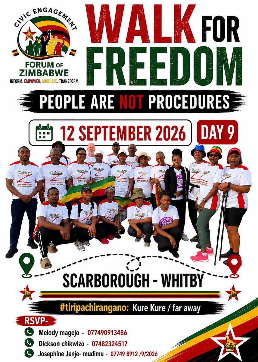 dick_melbar's tweet photo. People are NOT procedures. Kure Kure / Far Away, but we keep walking. 🇿🇼🔥
#tiripachirangano #WalkForFreedom https://t.co/0OR8Wux6jM