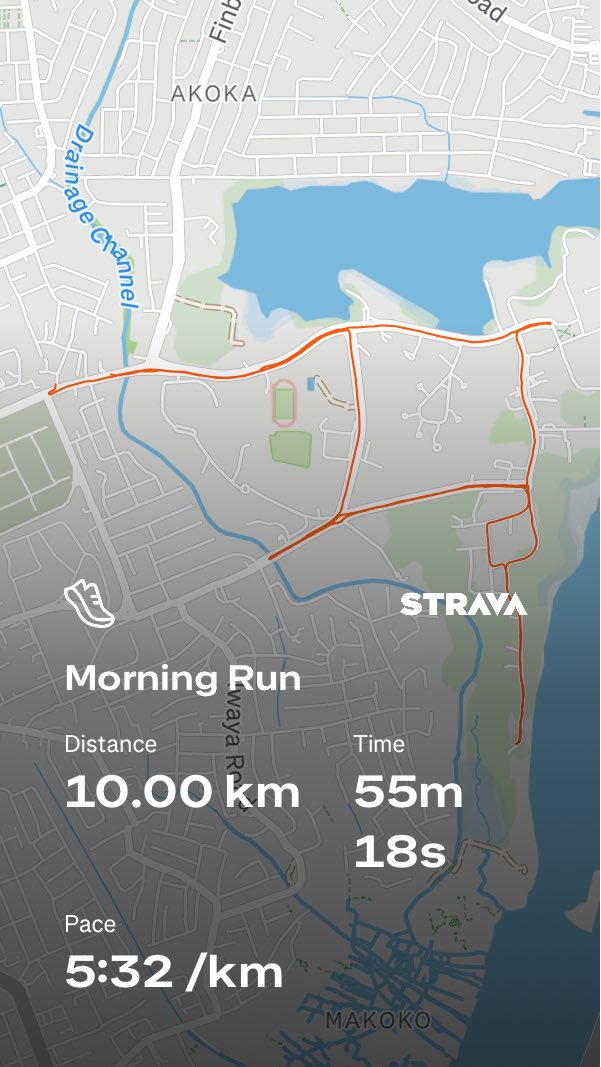 _Gbemiga's tweet photo. Did 10km around 5:40am and moved on with my day like nothing happened! https://t.co/kw7B3XhfO0