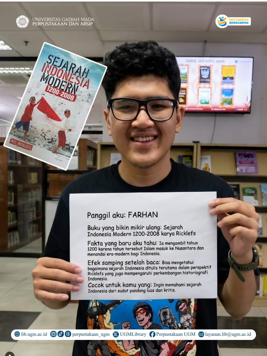 UGMLibrary's tweet photo. Kami Minta 6 Pemustaka Nulis Satu Buku Pilihan Mereka. Dan Ini Hasilnya: https://t.co/AgiUBty6XP