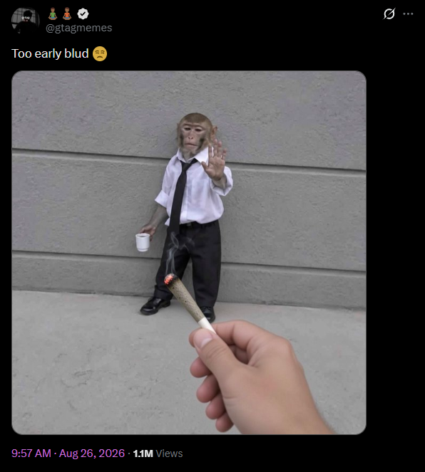 gampsito's tweet photo. This Monkey Business going viral affffff.

It is better to run it as business monkey because no corporate monkey will make millions under corp.

Everyone memeing it as "My SL hit" "hit A genny already but still in august"

Monkey Business - Biz 

XhQ6ByZ9Z3japZ7UpscuHmPLT76F2ympH78y1Fopump

https://t.co/d4S0fE7vUN

https://t.co/fmS53q6xBk
