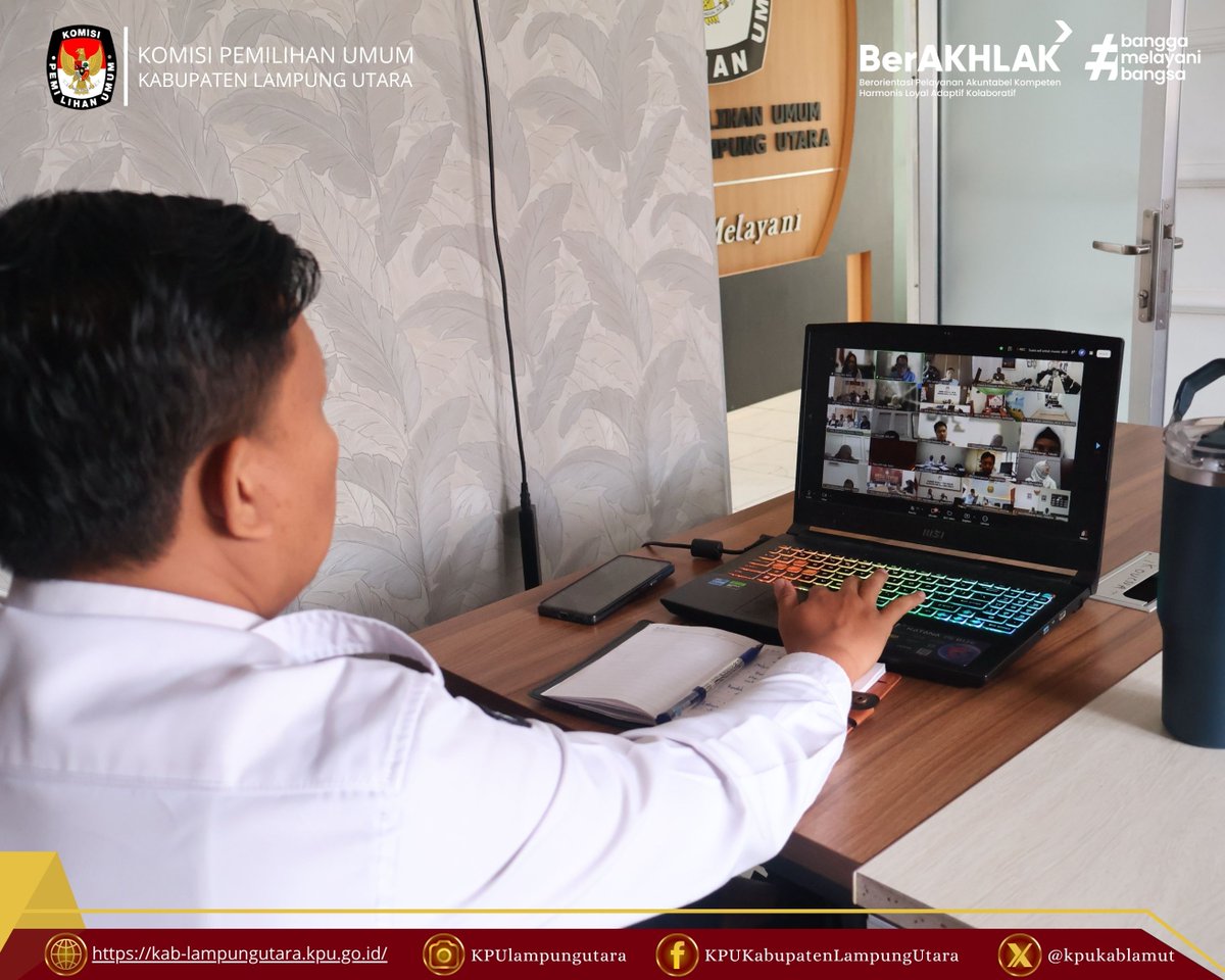 kpukablamut's tweet photo. #TemanPemilih, KPU Kab.Lampung Utara Mengikuti Kegiatan Rapat Koordinasi Supervisi, Monitoring, dan Evaluasi Pelaksanaan Kegiatan Teknis Penyelenggaraan Pemilu Tahun 2026 .Kamis, 27 Agustus 2026.
#kpumelayani
#kpukabupatenlampungutara
#kpulampung https://t.co/dOyuQMCRgb