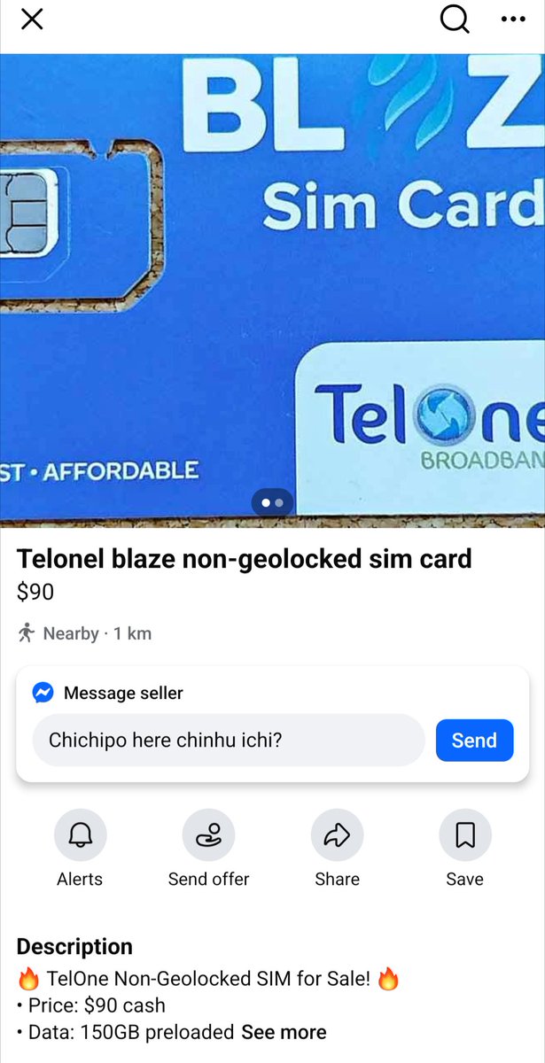 nitoniso's tweet photo. @TelOneZW, stop advertising Blaze LTE SIM cards you allegedly cannot provide while the same cards reportedly appear on the black market for nearly US$100. If insiders or management are diverting public stock for private profit, that is corruption. https://t.co/OEM9Iy6TVS