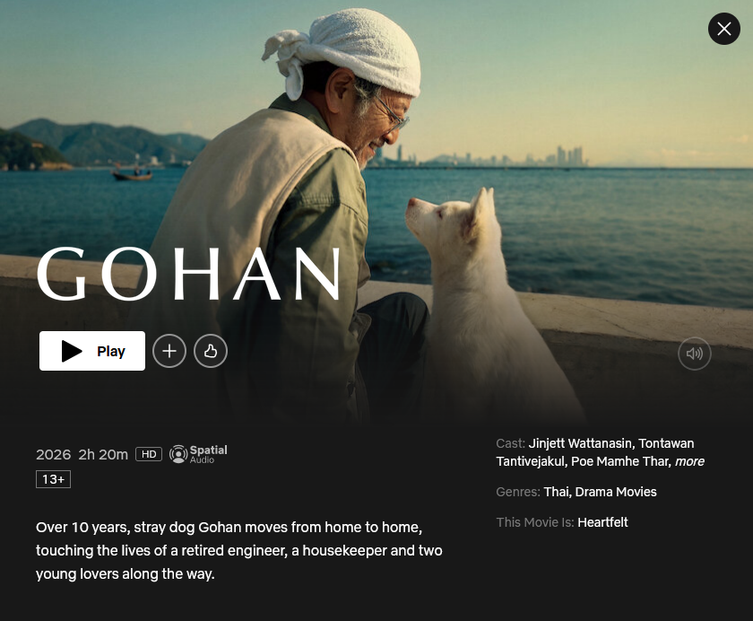 WatchmenID's tweet photo. GOHAN sudah ada di Netflix! 🐕 https://t.co/IAoceuVmkT