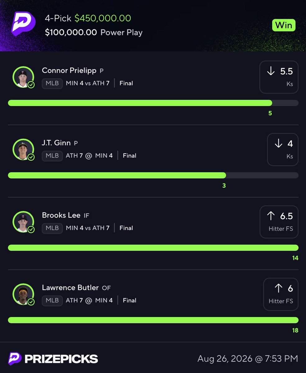 Lucyjon156's tweet photo. Betting on MLB in 2026 is literally a glitch😭

#prizepicks #Gambling𝕏 https://t.co/zMrnyqzdLd