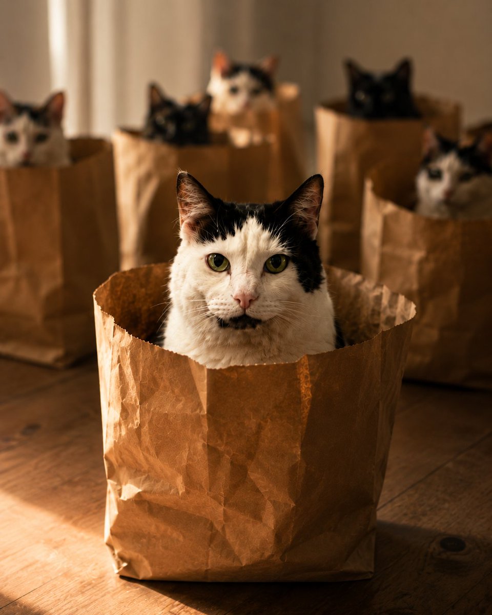 Fforfly's tweet photo. $CATINBAG too many bags in one room, you already know where this is going. https://t.co/D1gfJbRX87