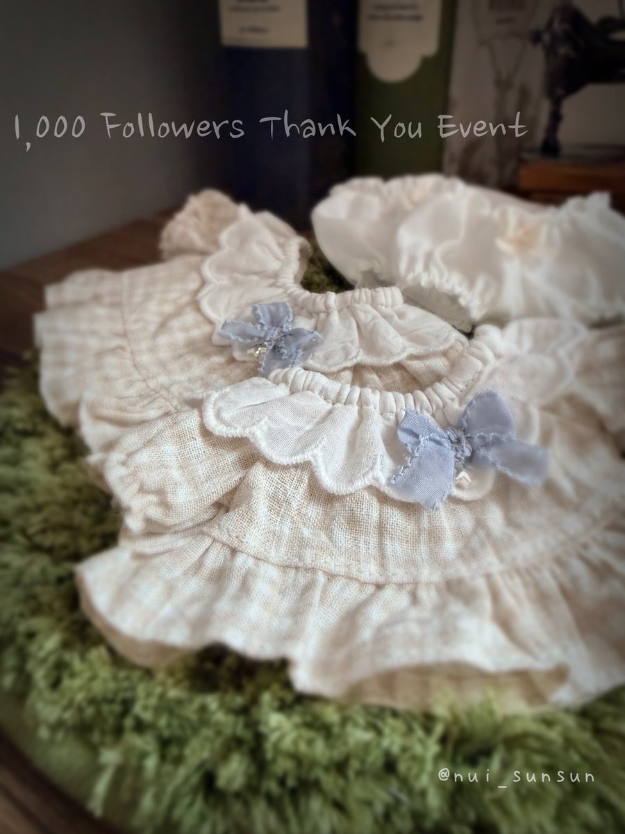 nui_sunsun's tweet photo. 🎀フォロワーさま1000人ありがとうございます企画🎀

感謝を込めて、ささやかですが
ありがとう企画を開催します
完全無料のプレゼントではありませんが
お気軽にご参加ください

【応募期間】 8/27(木)〜29(土)22時〆

【応募方法】フォロー + この投稿をRP
リプ欄のフォームよりご応募ください

※その他の注意事項は画像・フォームをご確認ください
※10cm・15cmどちらかのサイズのみ
※ BOOTHより匿名配送を予定しているため、100円＋送料200円（合計300円）をご負担いただきます
