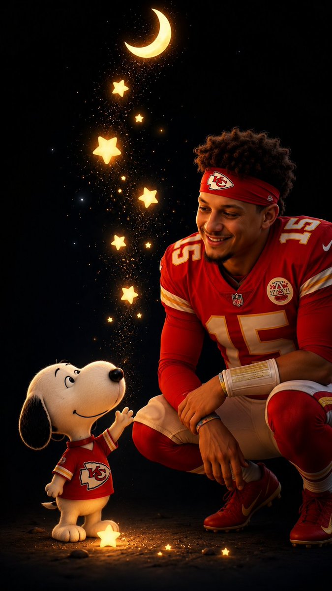 ChiefsSnoopy's tweet photo. @Chiefs Some friendships are bigger than football. ❤️🏈🐶
Snoopy dreamed of meeting his hero… and then Patrick Mahomes showed up with a smile. ⭐🌙
Chiefs Kingdom, this one’s for you! ❤️💛
#ChiefsKingdom #PatrickMahomes #Snoopy #NFL https://t.co/XieSE4fdyE
