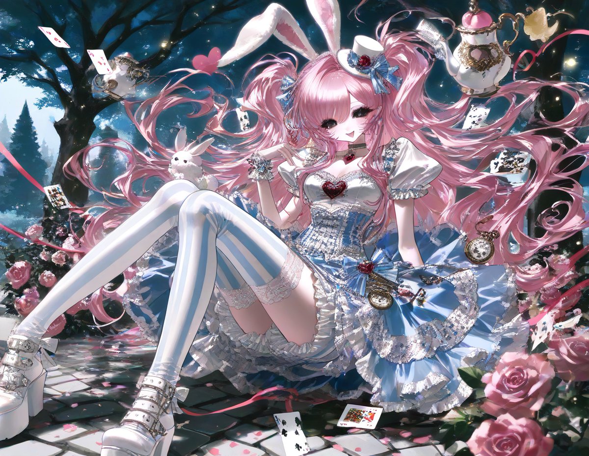 nnxny2n's tweet photo. 素敵なプロンプトお借りしました🐇🌹♥ https://t.co/lH6I2VReVb