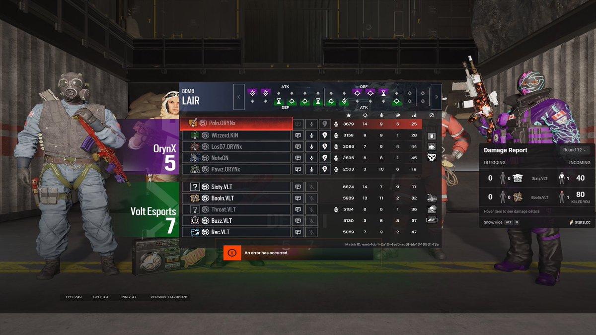 dop4mine__'s tweet photo. One thing I’ve learned: nobody likes somebody who only talks when they’re up.

So I’m gonna post the wins and the losses. GG today to Volt. I’ll be honest, we lost to ourselves today, but credit to Volt for capitalizing on it.

GGs 🤝
@TeamOrynR6 we will get em next time see them in play offs 

@WizzerdR6 
@PawzR6 
@notegunz 
@Losr6s 

Coach @r4cc02