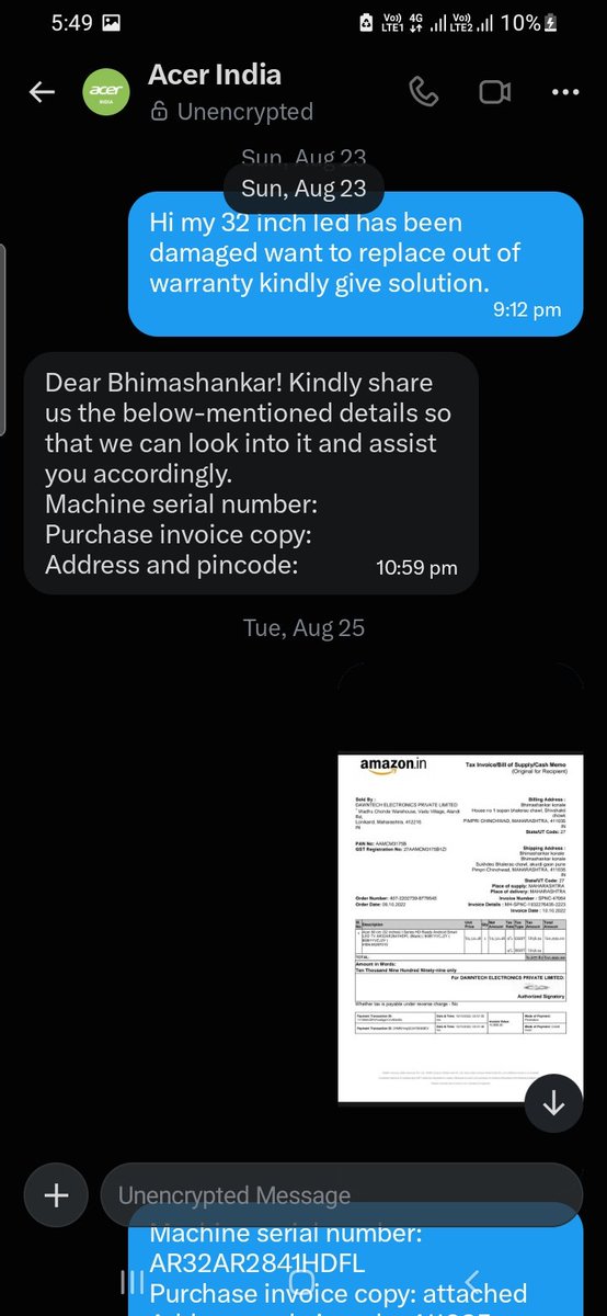 konalebs's tweet photo. @PralhadJoshiOfc @JoshiPralhad @Acer_India @AcerTVIndia @consaff @jagograhakjago look in this if customer call customer care how much wait time 48 min this is horrible I am able to write feedback but what about poor people they are suffering so look in this and take action https://t.co/6RW5oMh3S4