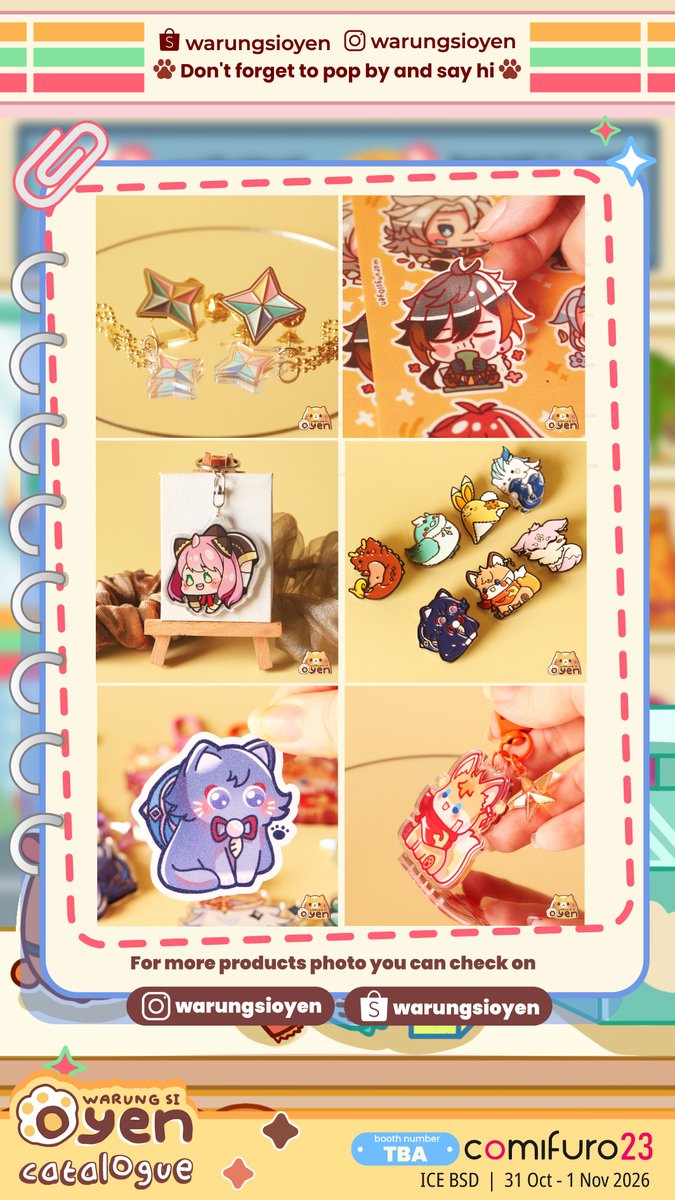 emongelaa's tweet photo. ✨Warung si Oyen Pre-Order for COMIFURO 23✨
[Re-share are really appreciated]

PO open until 25 September 2026

Available for:
🔜 Pick up at COMIFURO23, 31 Oct-1Nov 2026, ICE BSD
📦 Mail order
🔗 Order here https://t.co/GapaToa4RF

Check thread or scan QR for full catalog https://t.co/vqq1f7nfFH