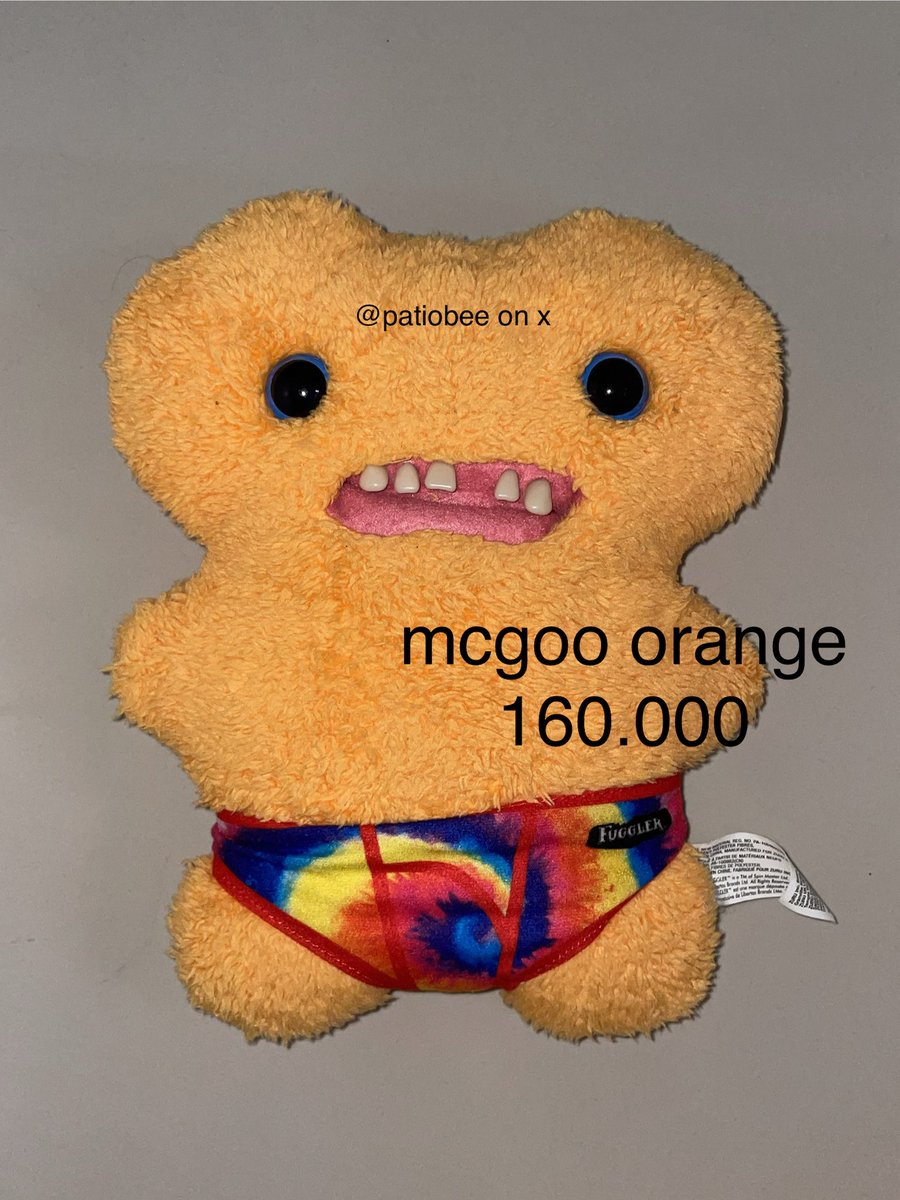 patiobee's tweet photo. CLEARANCE SALE FUGGLER (bu)

• 100% original, no kewong (bought them in mothercare offline store)
• perfect condi
• without box karna belinya udah lumayan lama

available: mcgoo orange, screech hairy, mr needles, squidgetooth mcgoo, old tooth mustache, count underoo mcgoo https://t.co/5TkHb8KZnw