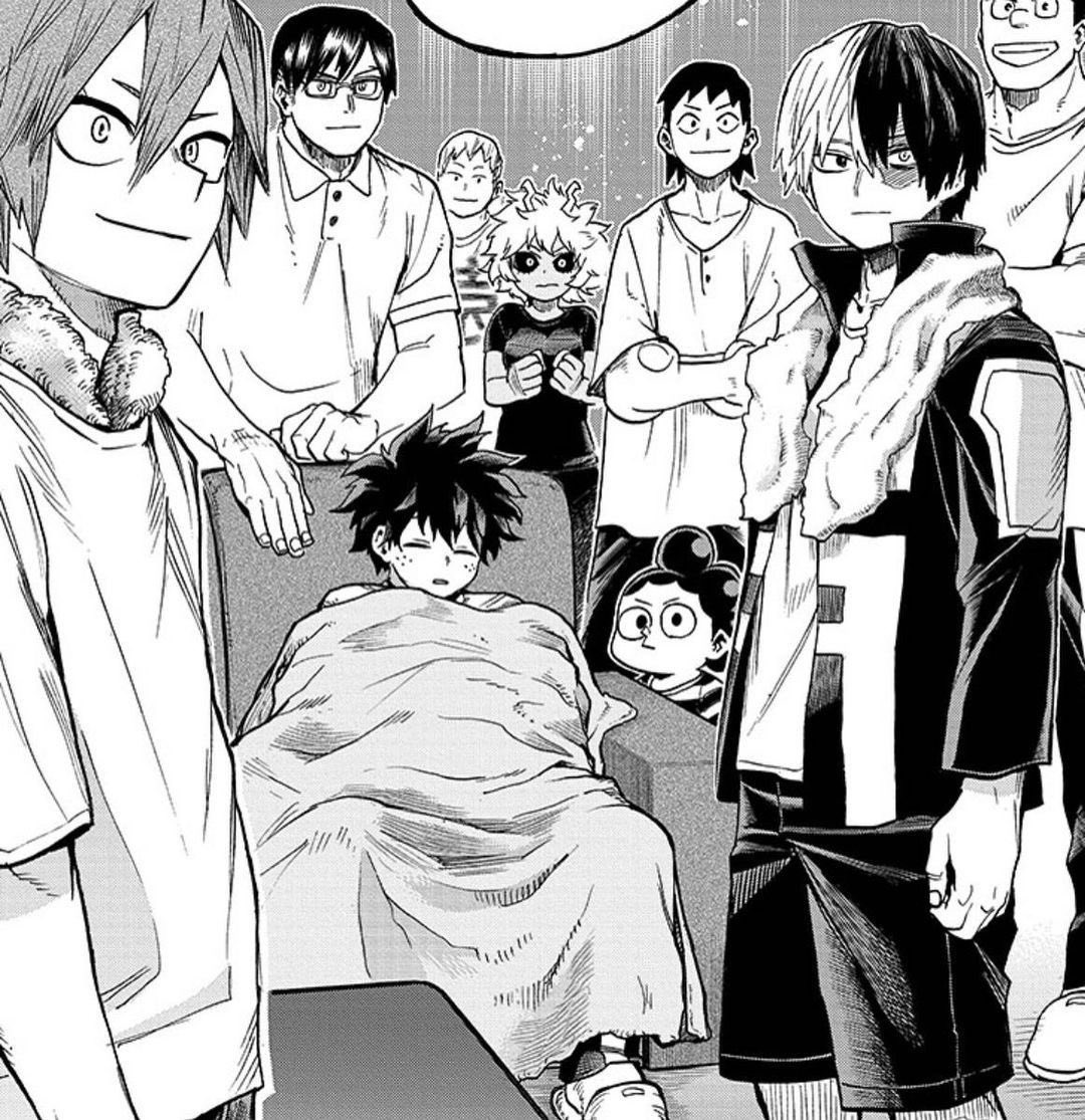 bkdkarchive's tweet photo. izuku allowing himself to fall asleep around his friends bc he feels safe enough to let his guard down after his dark era.. FUHFHD ☹️☹️☹️☹️❤️‍🩹 https://t.co/IYeOiAzmUD