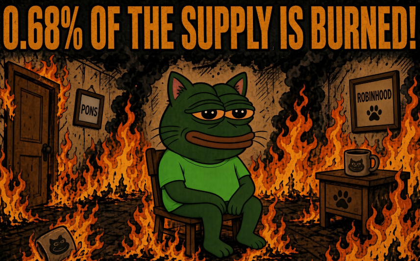 pepcatrh's tweet photo. We've been buying back and burning, and it's now 0.68% 🐸😼

And we haven't even migrated yet. https://t.co/at5l4tbD82