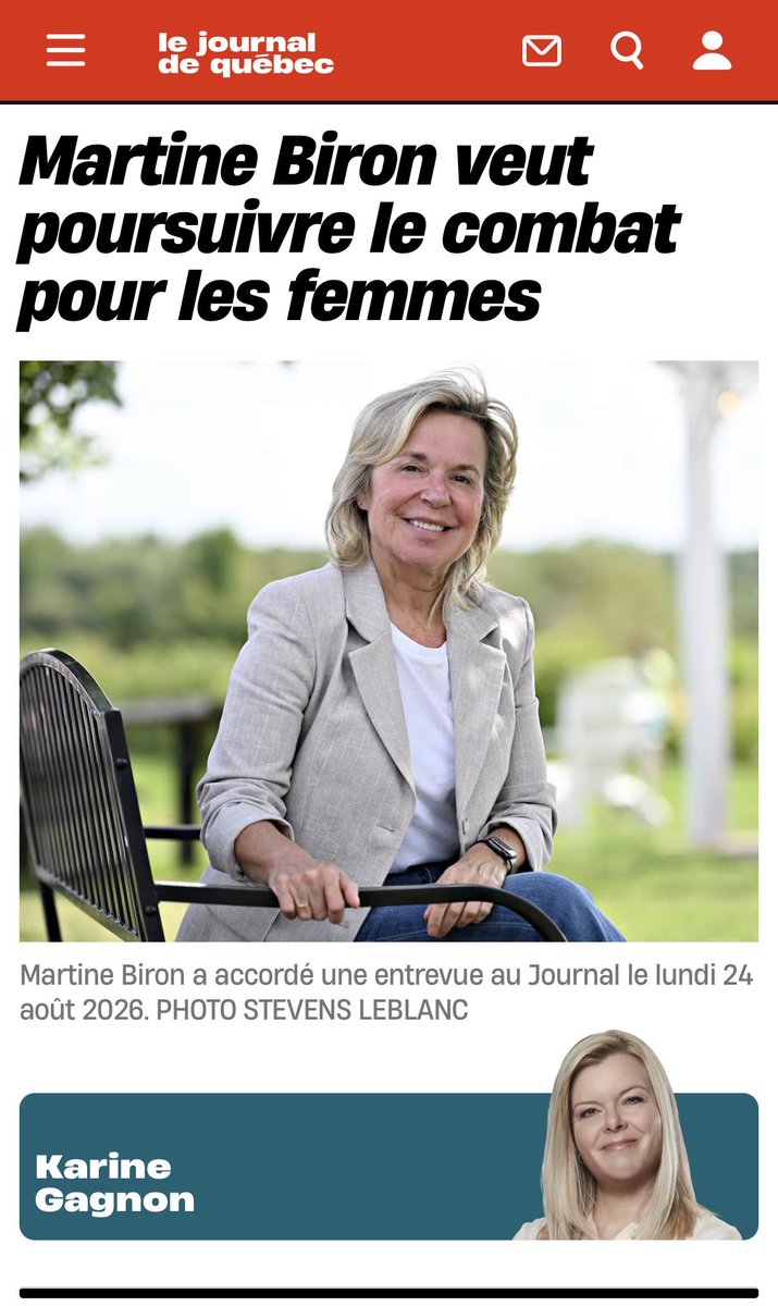 jfrcaron's tweet photo. Un peu de « human interest » ce matin.

Martine veut lutter contre le masculinisme lorsqu’elle n’est pas en vacances à l’étranger.

Une joli portrait qui a bruni le nez de Karine 

. https://t.co/XufgBb0IKr