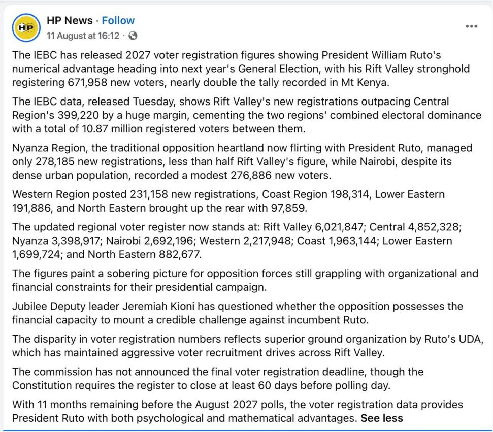 Everlynyn254's tweet photo. This election cycle revolves around raw numbers, tight organisation, and protecting the absolute integrity of the voter register. Without vigilance, systemic advantages will be locked in. MtKenya Fake IDs #The2027Math Tuko Ndani. Tyranny of Small Numbers https://t.co/YOwtb9Q5g6