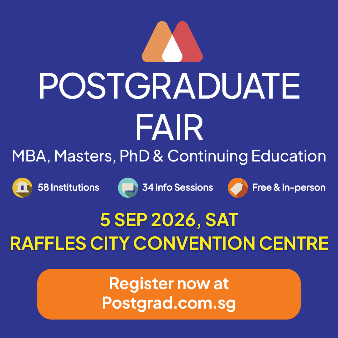 hkust_sengmsc's tweet photo. Join us at the Postgraduate Fair 2026 to explore opportunities in our taught postgraduate programs. Whether you're considering a Master of Science (MSc) or a Master of Engineering (MEng), this is the place to be!

🗓️ Date: 5 September 2026 (Saturday)
📍 Venue: Raffles City Convention Centre, Singapore
➡️ Register today at https://t.co/3W5s9FgeeT

#hkust #hkustengineering #Fall2027 #admissions #taughtpostgraduate #MSc #MEng #Masters #studyabroad #PostgraduateFair #HigherEd #EducationFairSG #Singapore #HongKong