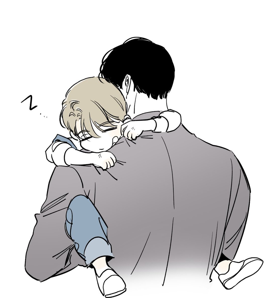 befckn_frbetch's tweet photo. Was scrolling through Hanse-nim's feed to enjoy the illustrations and came across this again. Instantly recalled ch42, and how Loren is holding Rian exactly how he was lovingly held as a child 🥹 

#BadApple https://t.co/hd1UkTaGp6