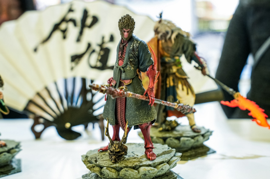 goodm70094's tweet photo. Zhejiang Pavilion @ Gamescom features the "Victory Staff" set by master Zhu Bingren. Integrating Journey to the West symbols with national intangible heritage bronze craftsmanship. #Gamescom2026 #BoundlessGaming #MeetInZhejiang https://t.co/U7jq3Ygdin