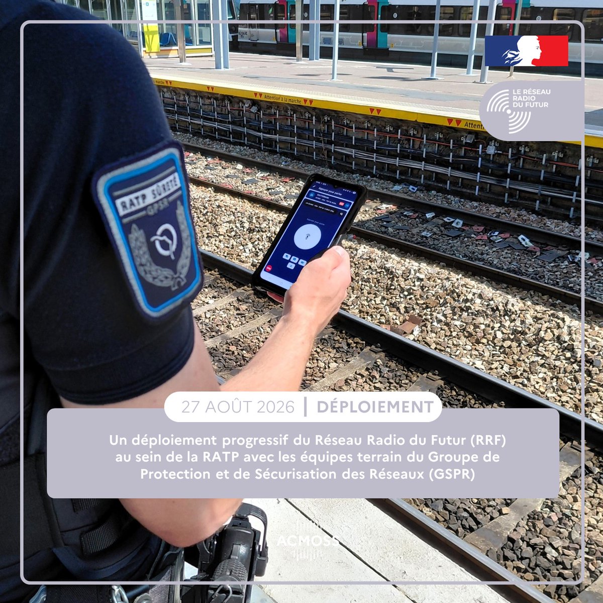 ACMOSS_FR's tweet photo. Le Réseau Radio du Futur (#RRF) entre dans une nouvelle phase à la @RATPgroup 🚇
Un pré-déploiement a été mené avec le GPSR de la #RATP sûreté pour tester les usages en conditions réelles ⤵️
https://t.co/jtHZl17VqW
#ACMOSS #sécurité #transports #innovation #sûreté #numérique https://t.co/B8AYAv6QxF