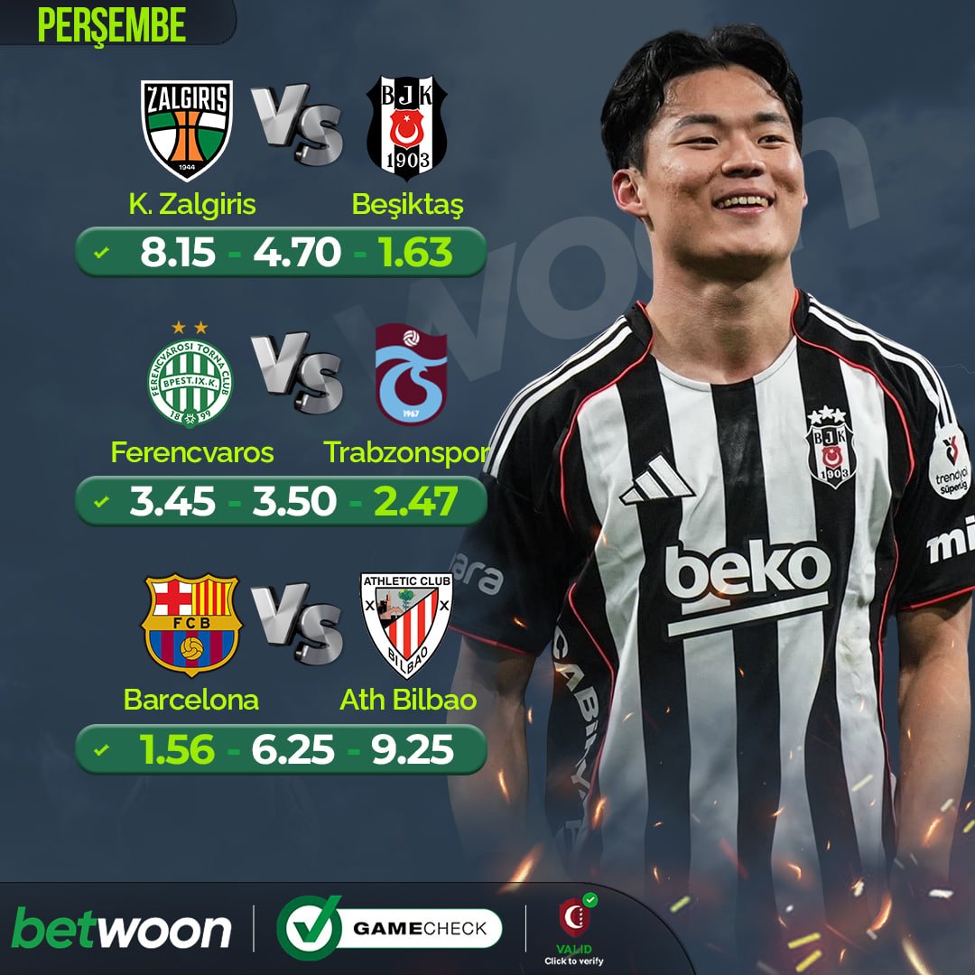 xbwoonx's tweet photo. 👉TÜM MAÇLAR EN YÜKSEK ORANLARIYLA #BETWOON'DA!

🎁500TL DENEME BONUSU!

⚽️K. Zalgiris🥅Beşiktaş
⚽️Ferencvaros🥅Trabzonspor
⚽️Barcelona🥅Ath Bilbao

🎁%300 İLK YATIRIM BONUSU!

➡️https://t.co/b3t4jOHgB0 https://t.co/1uHAtUdOi5