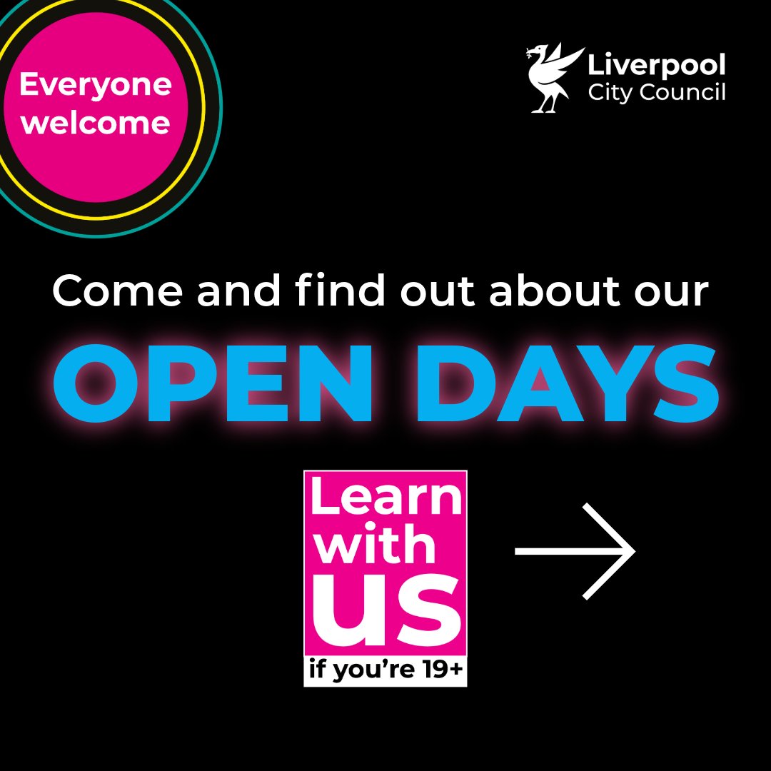 lpoolcouncil's tweet photo. Want to return to learn? The @liverpool_als  is holding more Open Day from next week until 11 Sept!

Come and chat to our friendly team – and remember a lot of our courses are free if you receive certain benefits or earn less than £37,144

The new course catalogue is online now - https://t.co/aCp9Q5zJbm