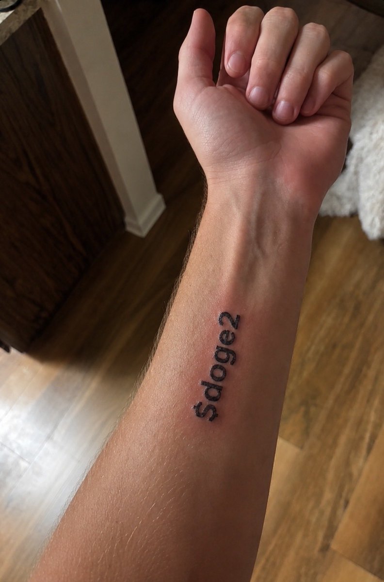 kozack7's tweet photo. $Doge2 is so great had to get a tattoo https://t.co/OTOjMXrjA7