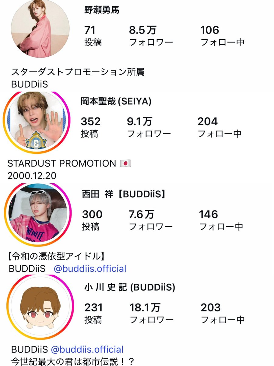 nya7aa_'s tweet photo. EBiDAN LDHの平和論争がTLに流れてくるの嬉しい🥲✊🏻💘うちの子はこの子達をフォローしてるみたいです(ᐡт тᐡ)💘コラボが見たい👀

BUDDiiS EBiDAN WHH LDH ♡ https://t.co/iqqnbGlZdW