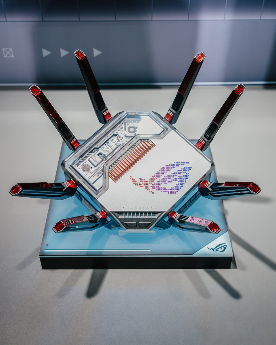 asusrogph's tweet photo. Networking, on display at #ROGGamescom2026. 🔥
🚀 ROG Rapture GT-BN98 — World’s first WiFi 8
gaming router
🛡️ ASUS SecureGo Powered by McAfee — Advanced security
Which one are you most excited to see? 👇
#ROGGamingRouter #ROGGamescom20266 #WiFi8 #GTBN98 #ASUSSecureGo https://t.co/u4yKgqCnsR