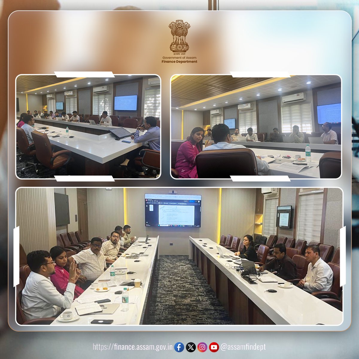 AssamFinDept's tweet photo. The Task Team Leader (TTL) of the Assam Governance and Service Delivery Program (AGSDP) visited Janata Bhawan for discussions with Finance Department officials on project progress and implementation on Wednesday.
#AGSDP #ASCFMS #GoodGovernance #Assam #ServiceDelivery https://t.co/Hw5KSAqF1d