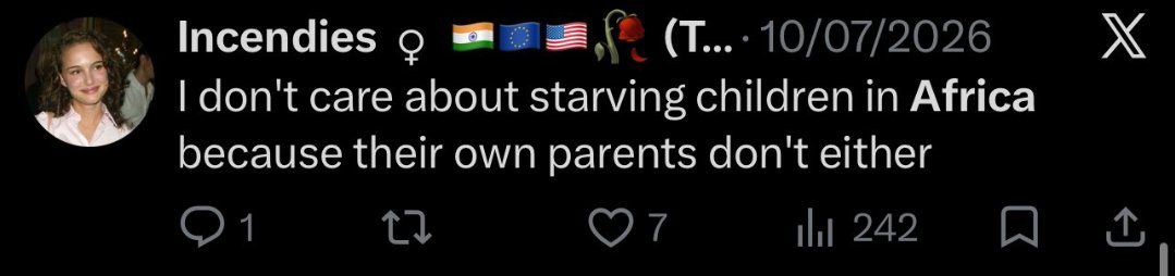 FY0CEST's tweet photo. yeah sure you care about african people https://t.co/w68ubYDgnS