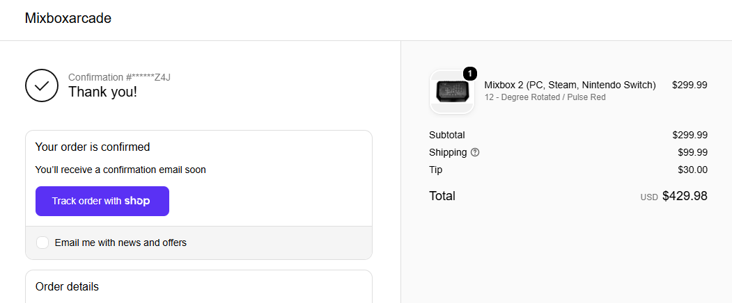 sclidous's tweet photo. @mixboxarcade Excellent - thank you for confirming. I've immediately placed an order. ✨✌️ https://t.co/ebbDU7V0Hb