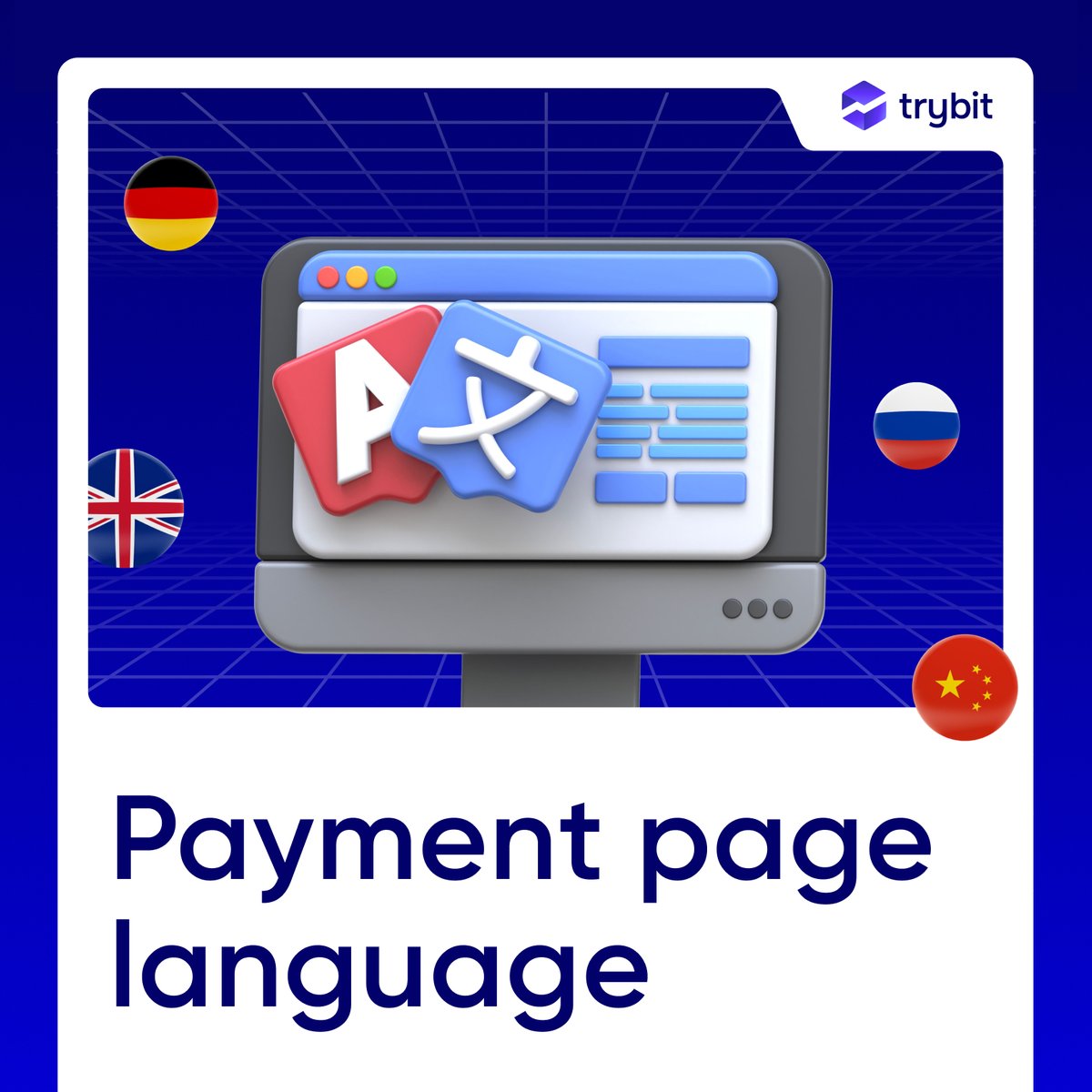 trybit_global's tweet photo. 🔄 Multilingual payment page in Trybit

The payment page language is detected automatically based on the buyer's browser settings. Currently supported languages include English, Russian, German, French, Italian, Spanish, and Chinese. More languages will be added soon.

If needed, the language can be set manually by adding a parameter to the link or it can be fixed in the payment page builder within your project settings.

ℹ️ Learn more about payment page settings: https://t.co/DqvmIOnWyM