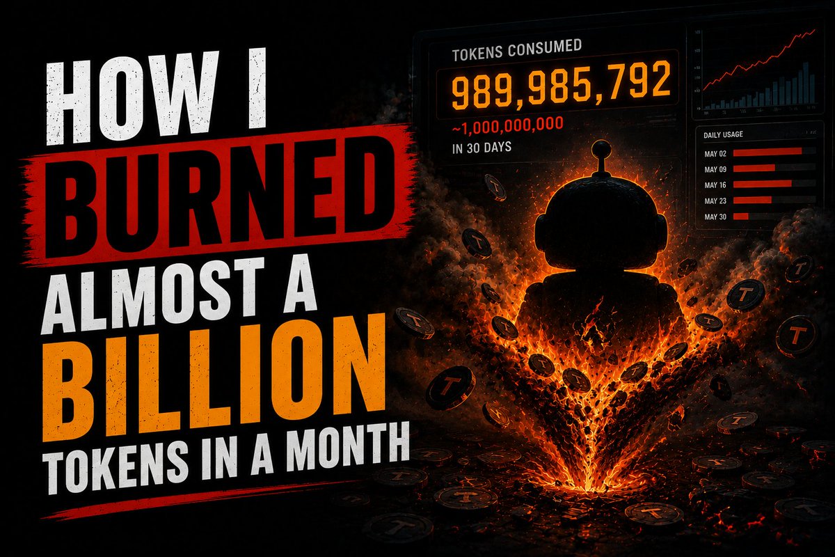 shkumbinAI's tweet photo. It's 2026 and we're burning tokens like candles in the mid-1800s. People are quick to blame AI but we're the problem. 

I burned more than half a million in ten minutes. One million in under an hour. And almost a billion in a month ! https://t.co/sGQORWOwFd https://t.co/huvxd8VdEX