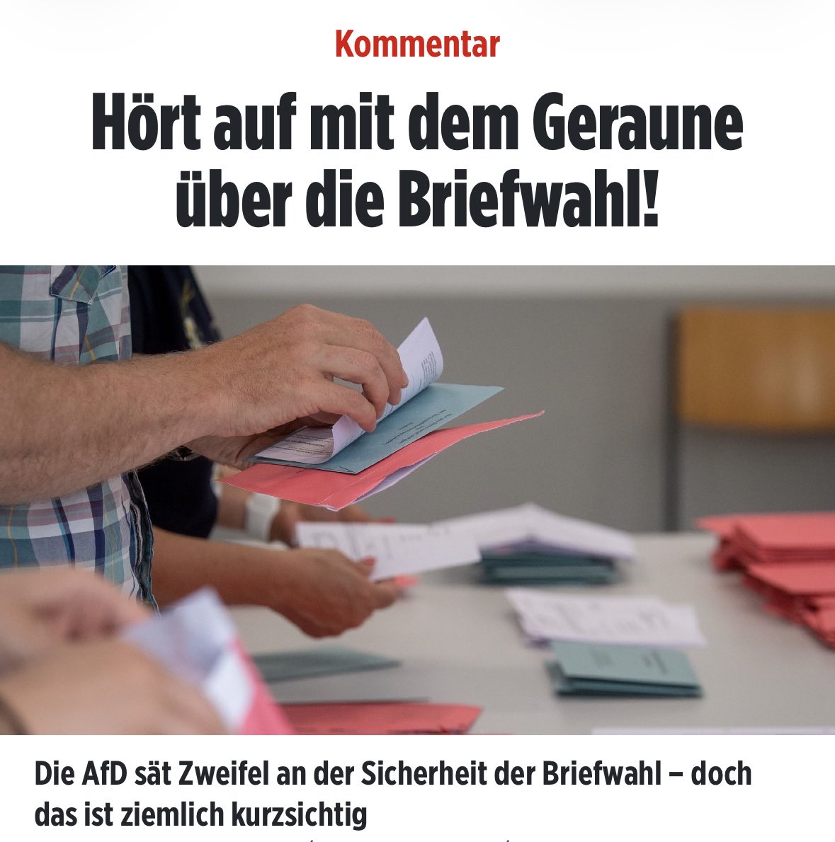 queru_lant's tweet photo. Bild-Journalistin Judith Görs schreibt:

„Was die AfD betreibt, ist irreführend. Sie schürt Misstrauen gegen den Staat und stellt demokratische Institutionen unter Generalverdacht. So entsteht der Eindruck, das gesamte System sei manipulierbar.“

Es ist ja nicht so, dass in in diesem Land manipuliert wird. Vor allem auch durch die (System)Medien.