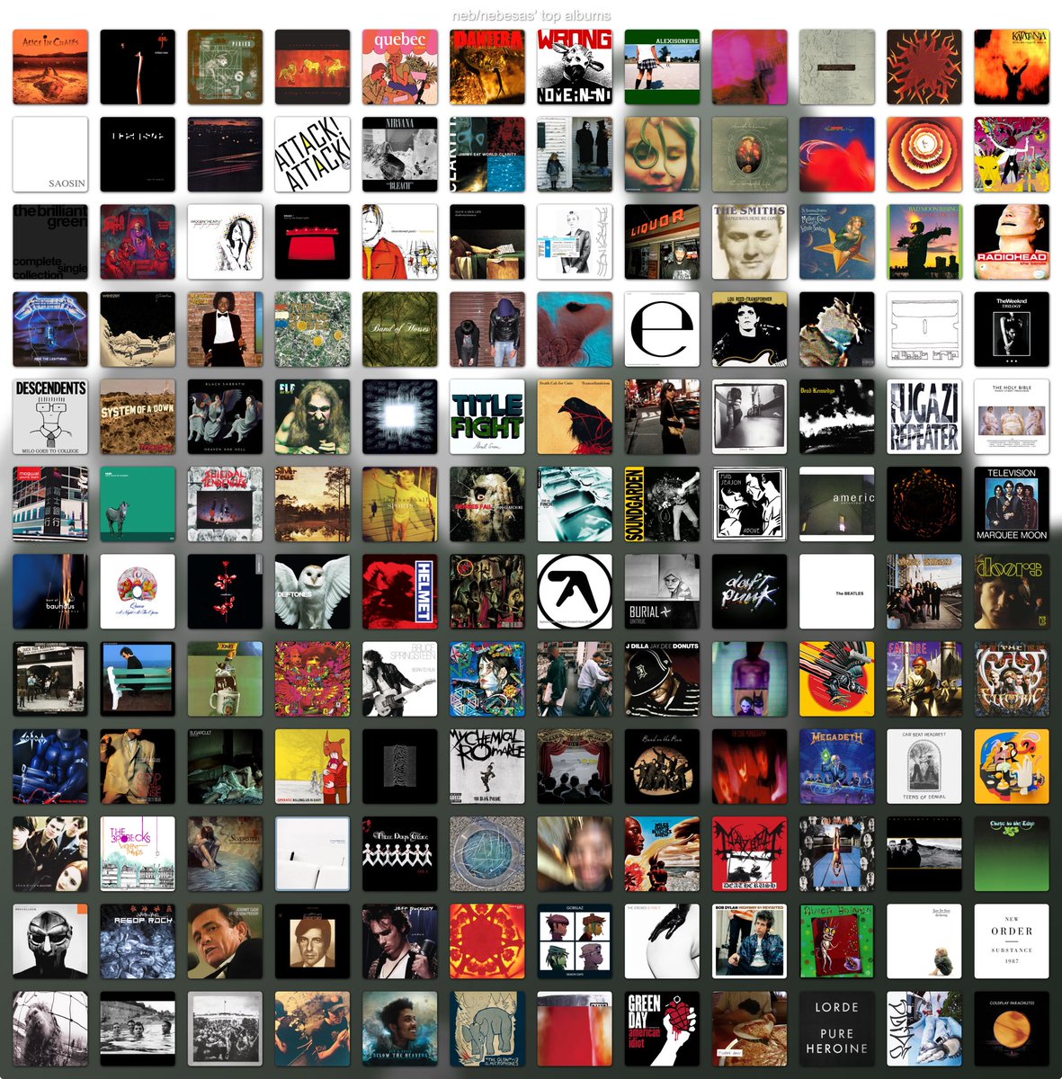 healyourwings's tweet photo. looking for #musictwt moots!! ^_^

so here is my updated topster of my favourite albums/mixtapes/eps/etc (right now) + photo of me!! <3

not sorted + 1 per artist!! https://t.co/SKzaxjx1Q2