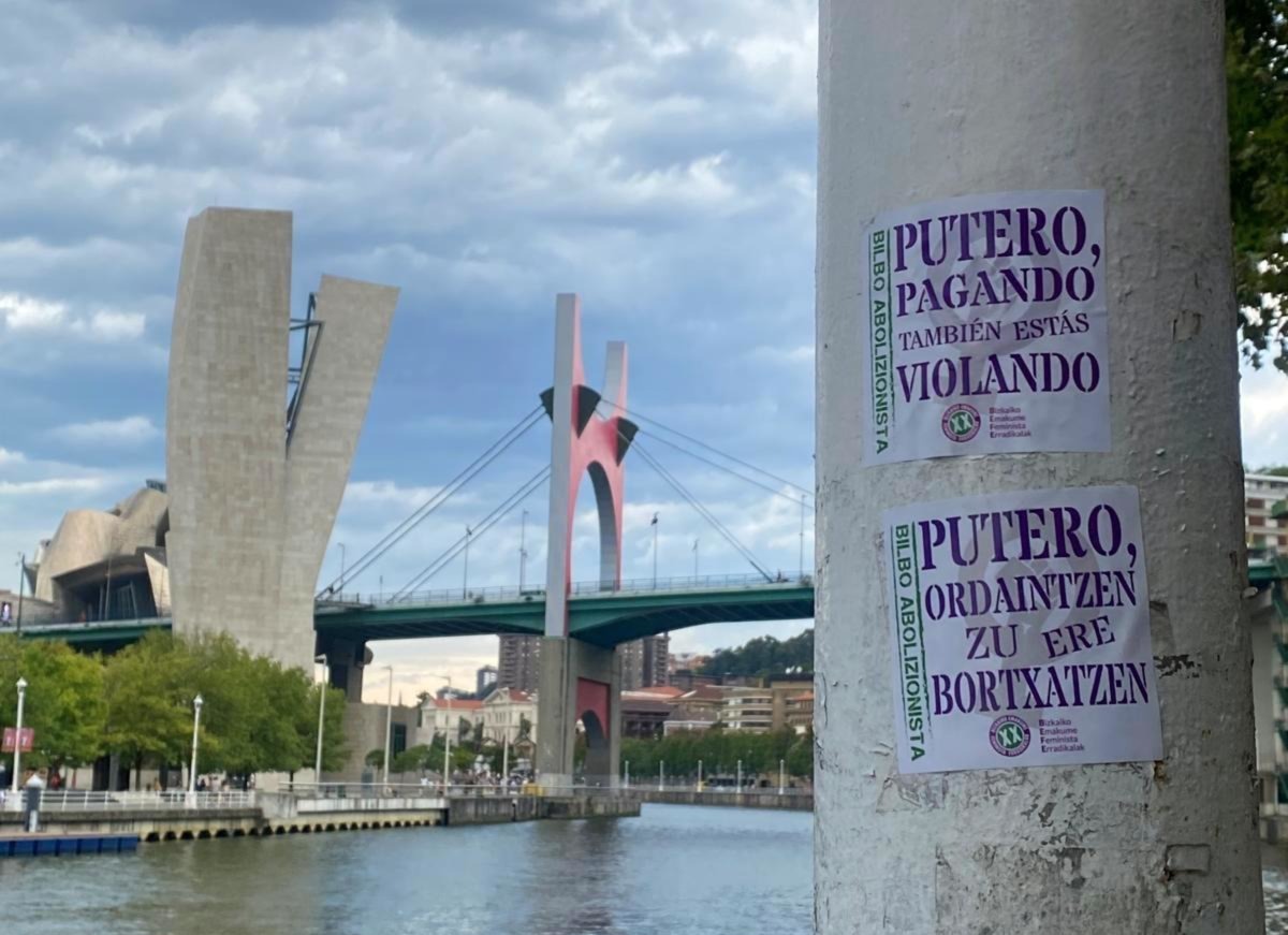 BFErradikalak's tweet photo. 📢Azken urteetan bezala, sexu-esplotaziorik gabeko jaiak eskatzen ditugu, putero eta proxenetarik gabekoak.

🟪Bilbo abolizionista baten alde!

🔥Gora Emakumeon borroka!

#BilboAbolizionista 
#BilbokoJaiak #AsteNagusia2026 #Bilbao #LeyAbolicionistaYa #LoaspSeráLey https://t.co/a9jrahmp8L