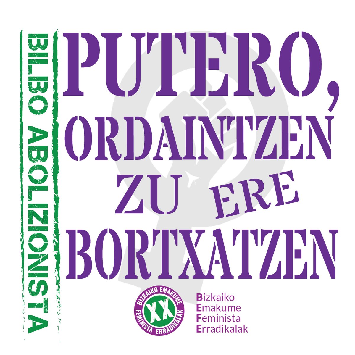 BFErradikalak's tweet photo. 🟪Bilbo abolizionista baten alde!

🔥Gora Emakumeon borroka!

#BilboAbolizionista 
#BilbokoJaiak #AsteNagusia2026 #Bilbao #LeyAbolicionistaYa 
#LoaspSeráLey https://t.co/94xEmK2gPN