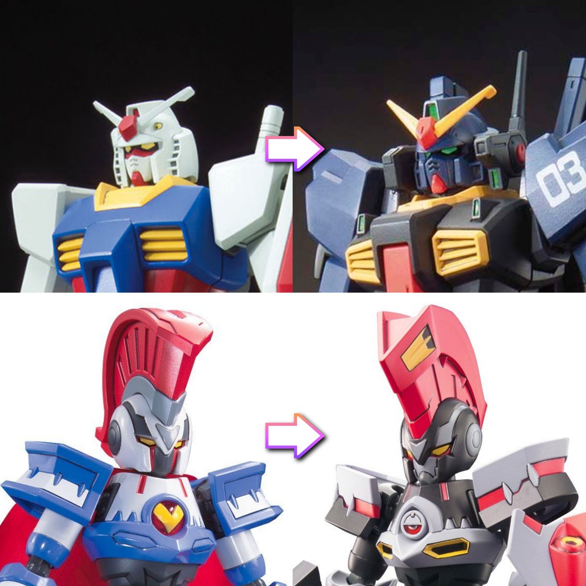 ADX_02_di's tweet photo. 『ロボアニメ 』の2作品���は “黒い量産型” が出るって決まってんのよ!!

＃ガンダム ＃GUNDAM ＃ダンボール戦機 https://t.co/vslPhLcjig