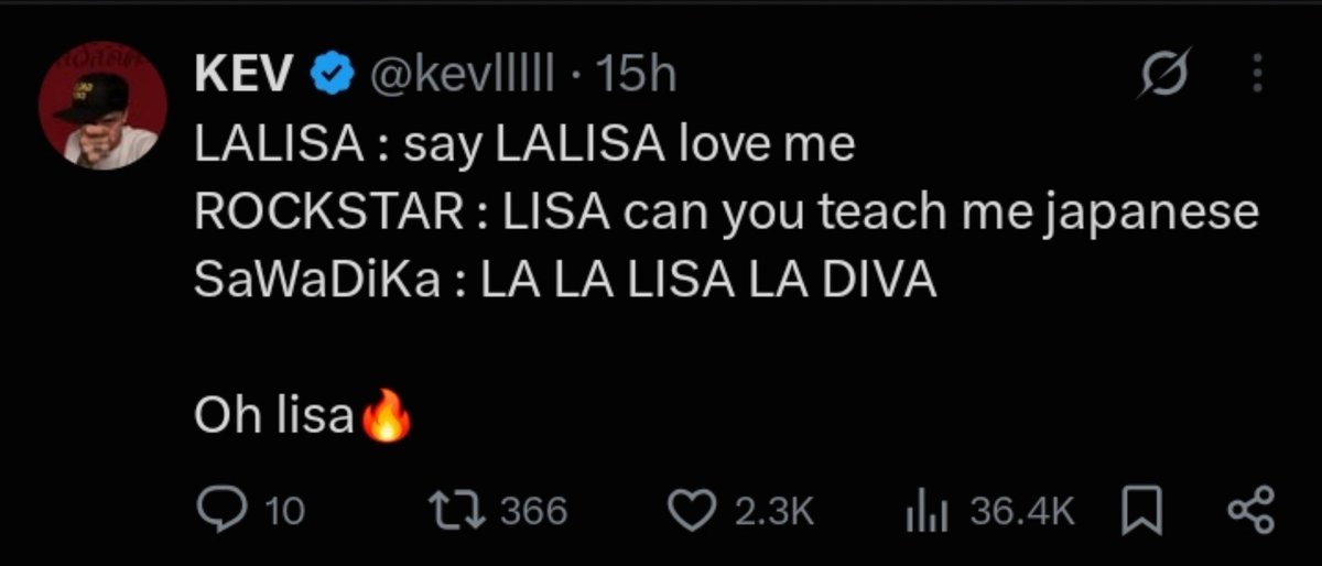 jacks0nseven's tweet photo. NEVER take a lisa stan seriously https://t.co/iTtnICMXw4