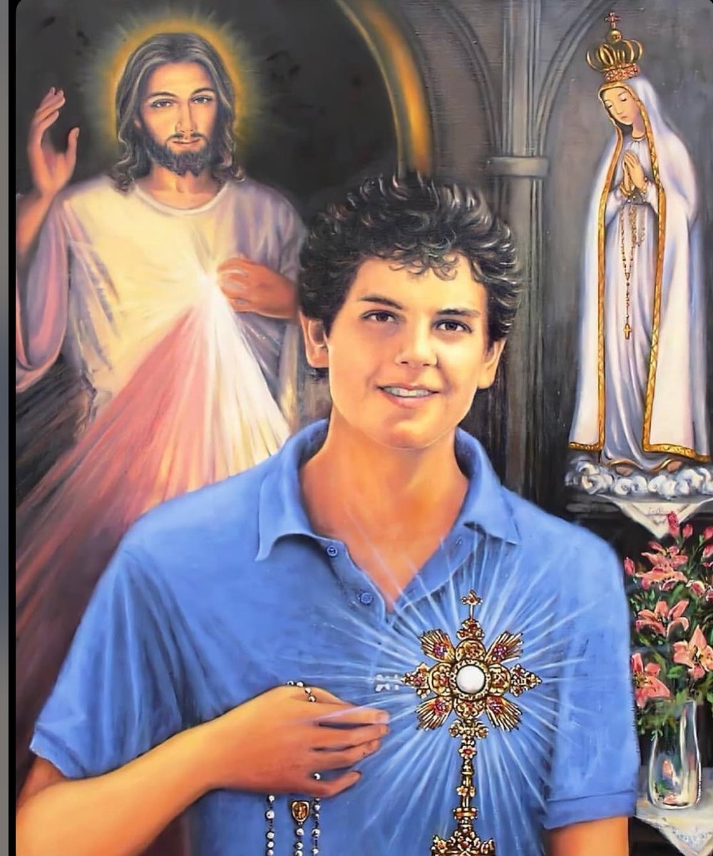 CatholicQuote12's tweet photo. Saint Carlos Acutis,intercede for us.

Saint Carlo Acutis had a deep love for Jesus in the Eucharist and often spoke about the importance of staying close to Him. He also had a special devotion to the Virgin Mary, whom he loved and honored as his heavenly Mother. His life reminds us to follow Jesus with a sincere heart and to place ourselves under Mary’s loving guidance.