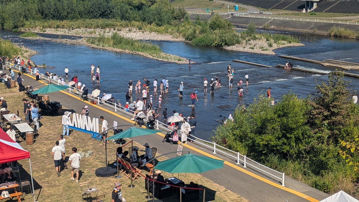 kawatabi_hok's tweet photo. [Kawatabi Movie・Photo Report ] I Went to “Kawami 2026”! (Sapporo, Hokkaido – Toyohira River)
 This event runs through Sunday, August 30, 2026, so please be sure to stop by.
●For details→ https://t.co/aosCBLRiTn

#kawaeng #kawami #toyohira #sapporo #river #lake #dam #hokkaido https://t.co/IBGI26Mgvt