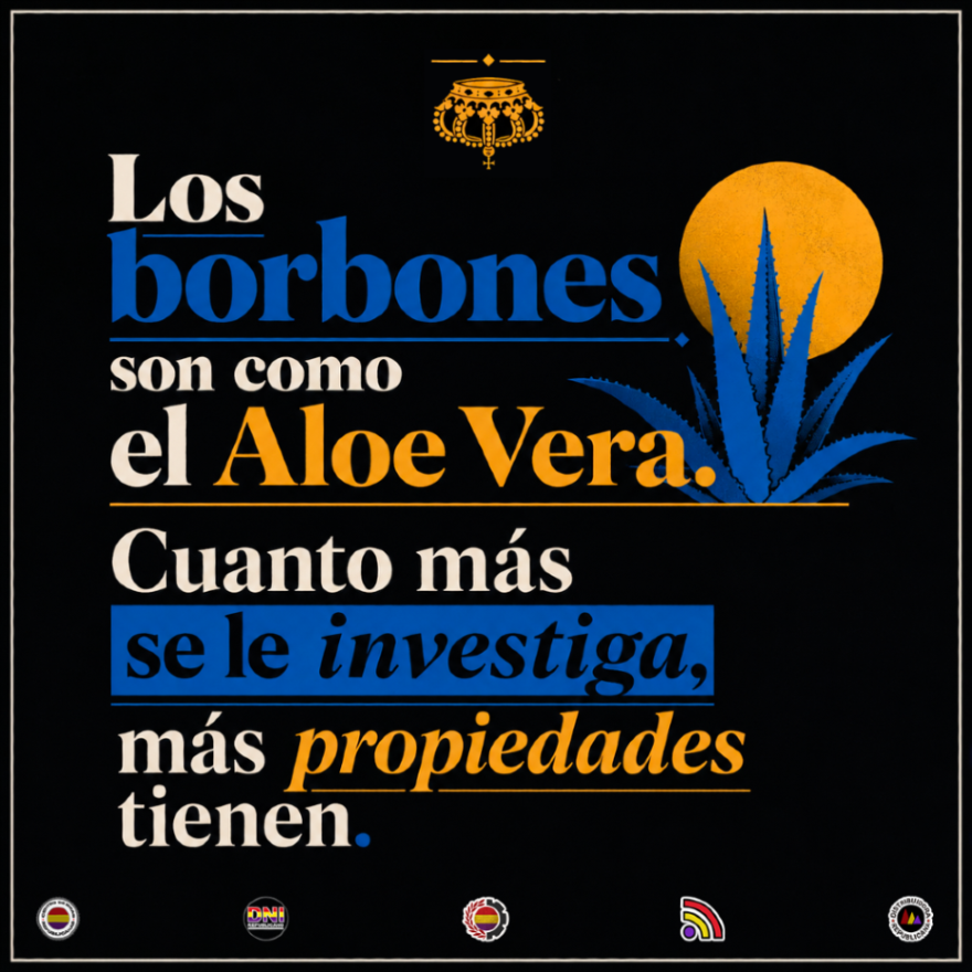 DniRepublicano's tweet photo. Los borbones son como el aloe vera. Cuanto más se les investiga, más propiedades tienen. https://t.co/VAedmU18om