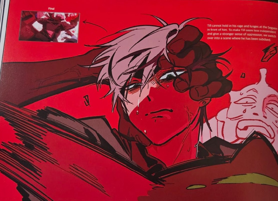 sakuragaris's tweet photo. I remember how people in this fandom would’ve lynched you for interpreting this scene as rape, and how there’s supposedly “proof” of Vivinos denying that Till was sexually abused. Literally in the artbook there isn’t a single denial of anything https://t.co/jyC8ZesJzt