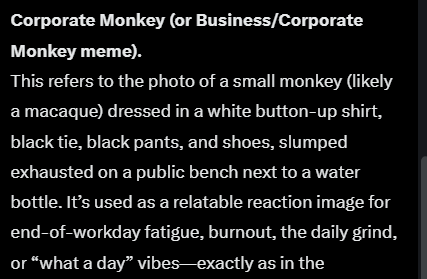 kevthedevfun's tweet photo. WE ARE HIM

new meme of this monkey is going viral all over X millions of views and tons of posts with people using it as a meme,

being referred to as Corporate Monkey which is what many of the memes are about

https://t.co/BWOCM5syzm https://t.co/VCwRKn6KWp