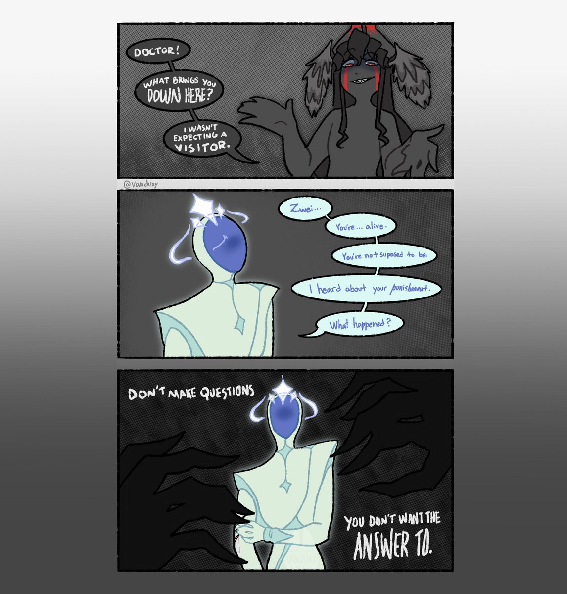 Vanduxy's tweet photo. Thirteenth day of posting my ArtFight Attacks!
This is Mizrael with my own OC, Zwei 😈 

#artfight #artfight2026 #attack #illustration #digitalart https://t.co/GHBHpe3AnX