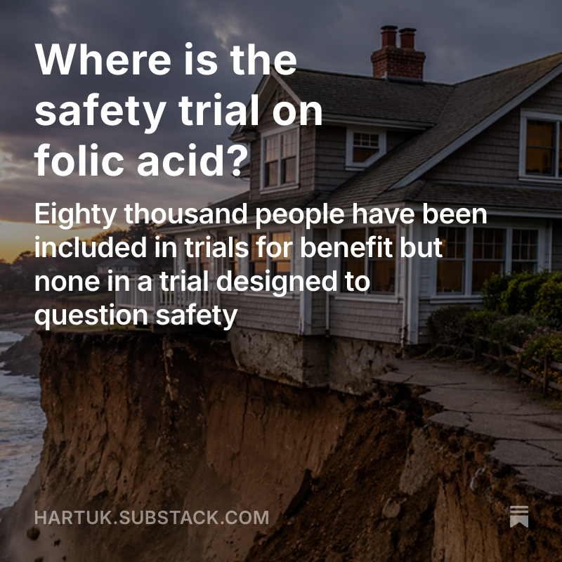 ClareCraigPath's tweet photo. Where is the trial on folic acid safety?  

They did do one, right?

...Right?

Link and petition in next tweet. https://t.co/Luui8cz3k5